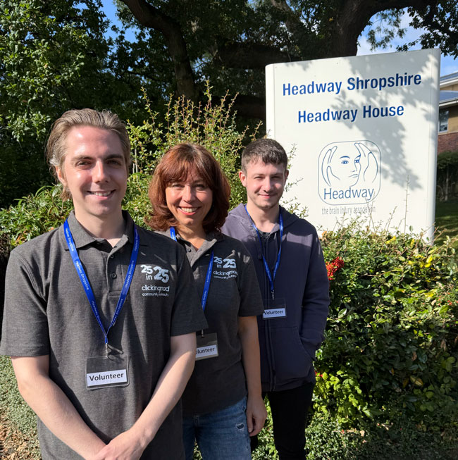 The Clickingmad team at Headway Shropshire