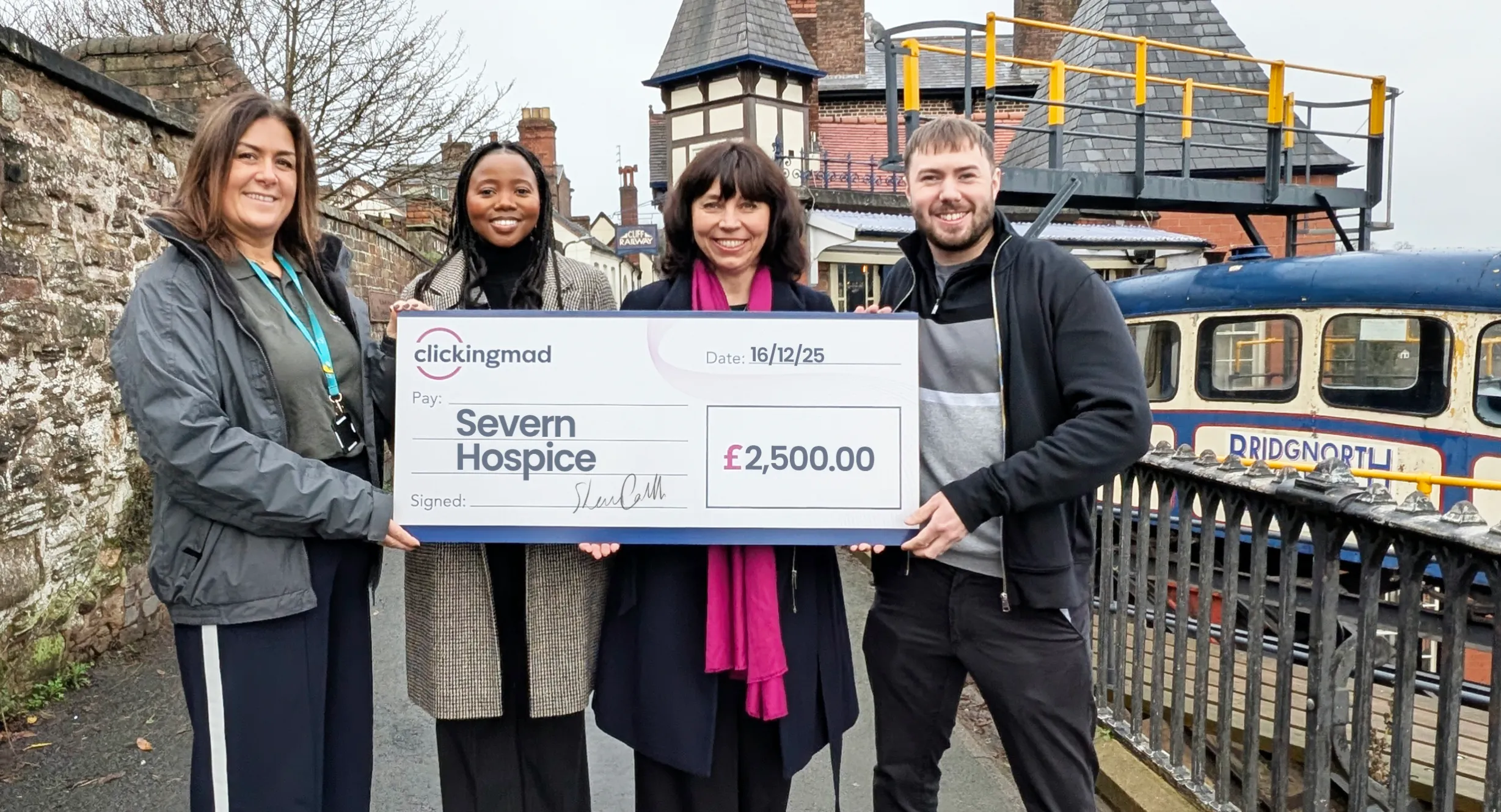 The Clickingmad team meeting with Jenny from Severn Hospice